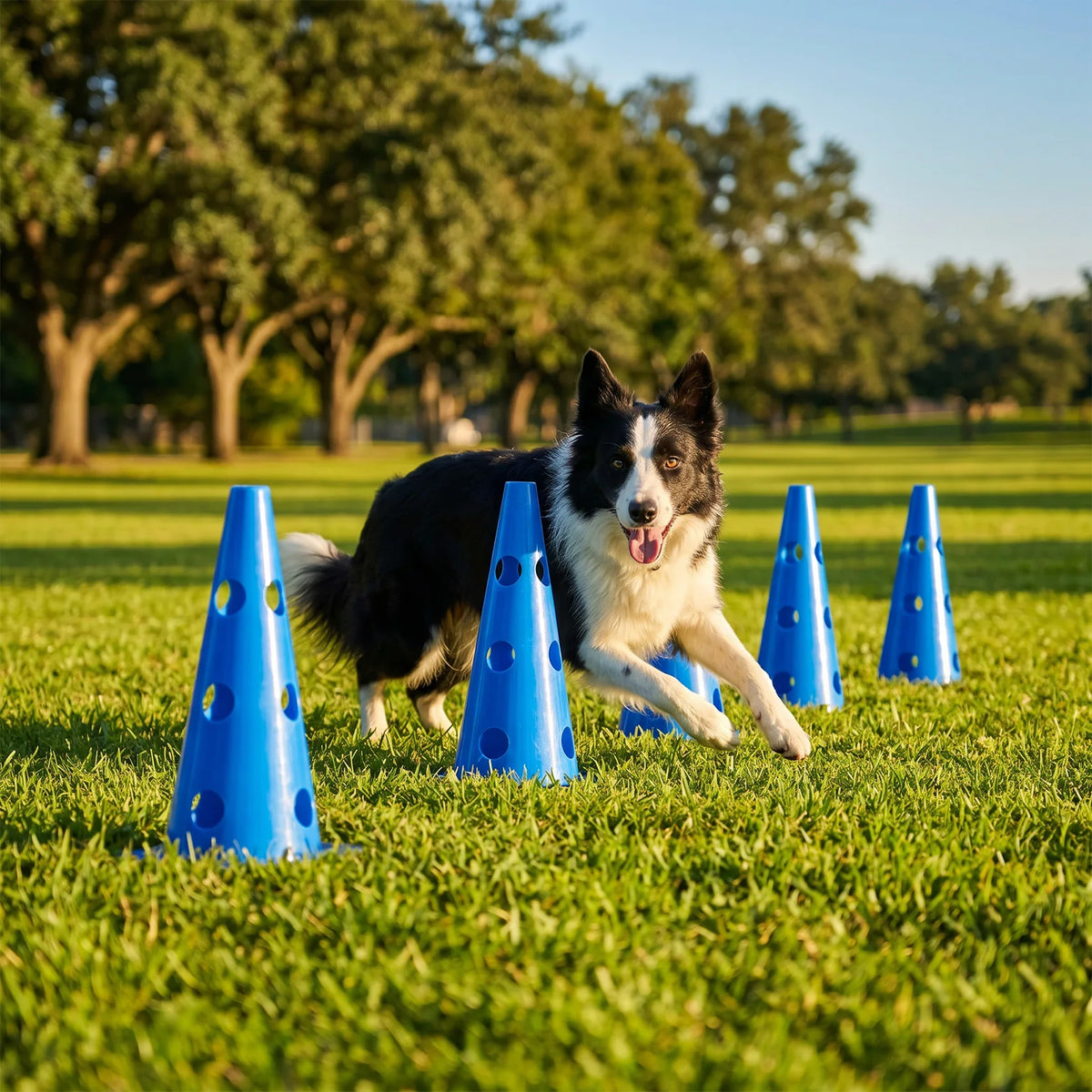 Dog Agility Training Set With Adjustable Hurdles And Training Cones