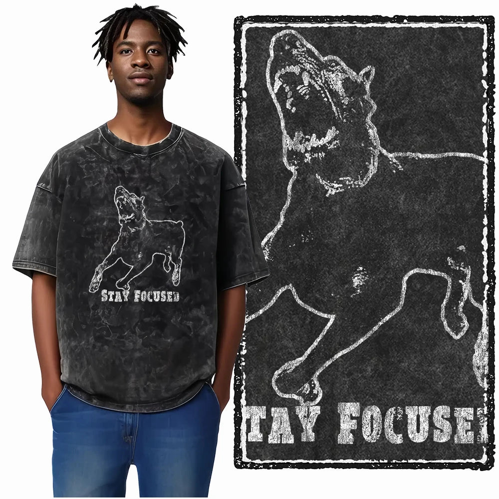 The Coolmind Doberman Graphic Printed Cotton Unisex Streetwear T Shirt