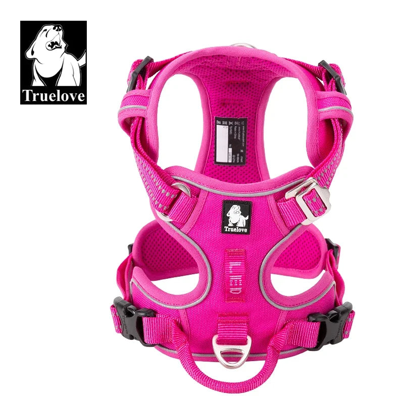 TRUELOVE Reflective Adjustable No Pull Dog Harness for Walking Safety