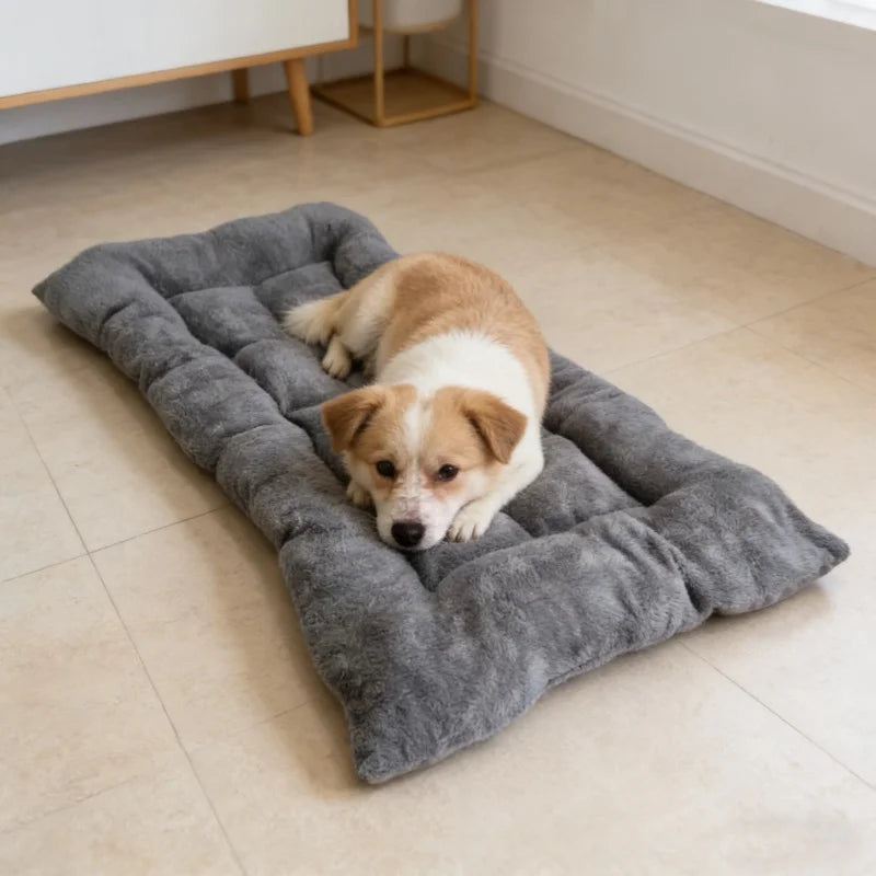 Soft Fleece Dog Bed Mat For Crates And Comfortable Rest