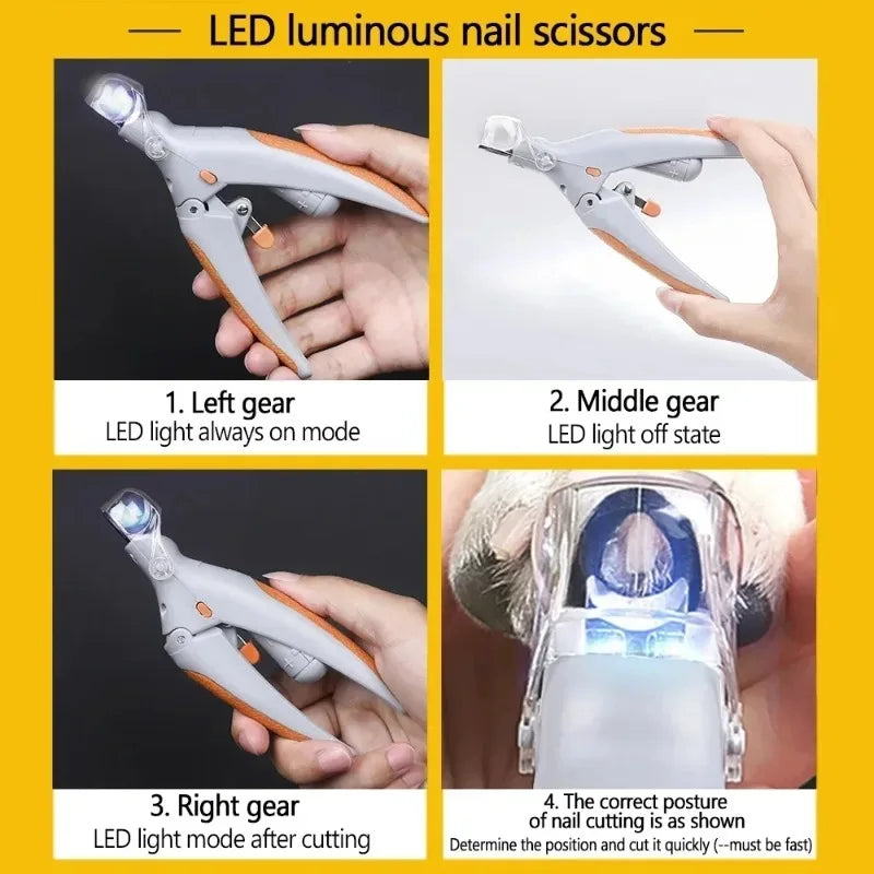 Professional Led Pet Nail Clipper For Safer Dog Cat Grooming