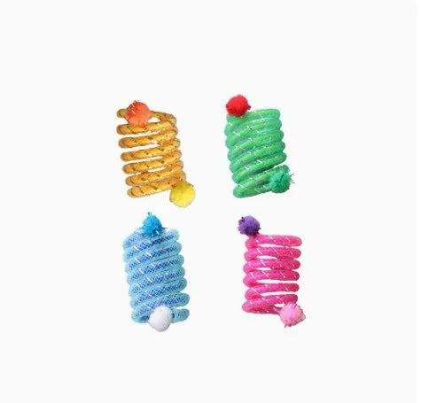 Interactive Elastic Spring Cat Toy With Bite Resistant Wool Ball