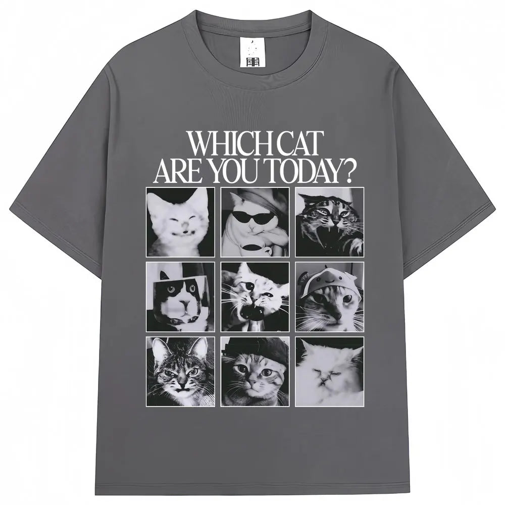 Funny Cat Meme Graphic T Shirt For Casual Everyday Wear