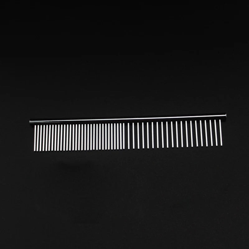 Premium Stainless Steel Grooming Comb for Thick Pet Fur Removal