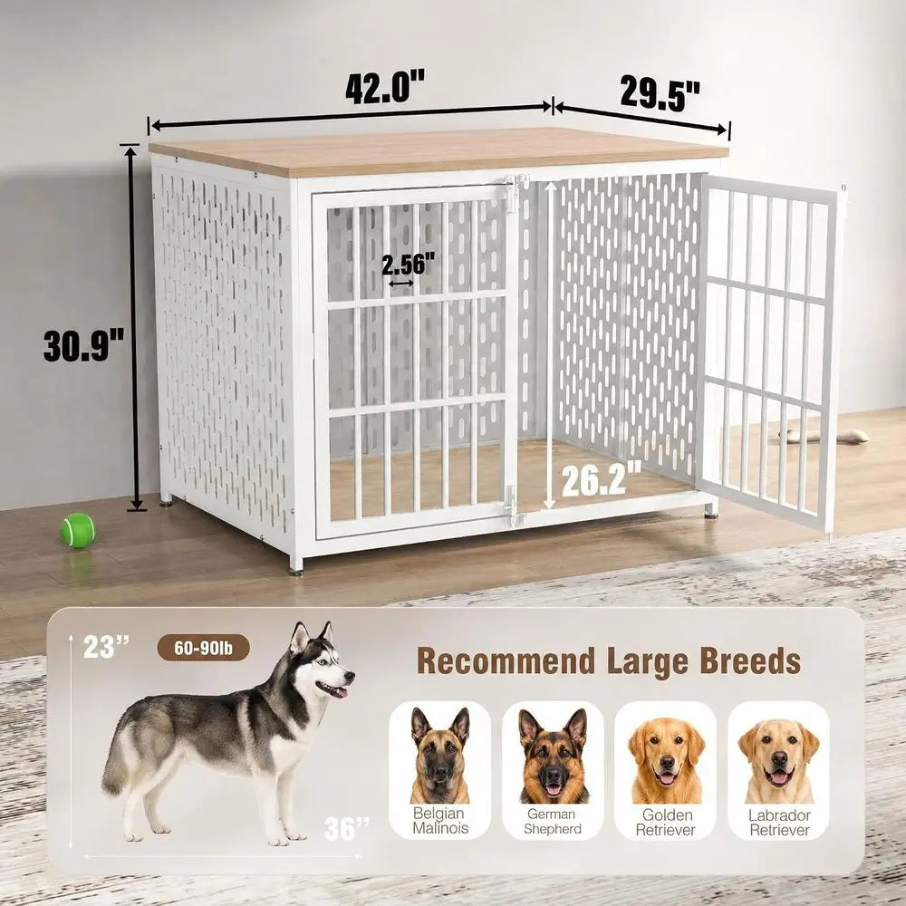 Heavy Duty Dog Crate Furniture With Indoor Decorative Table