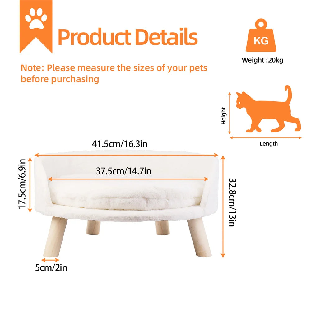 Borwart Removable Cover Padded Pet Sofa Bed With Waterproof Cushion