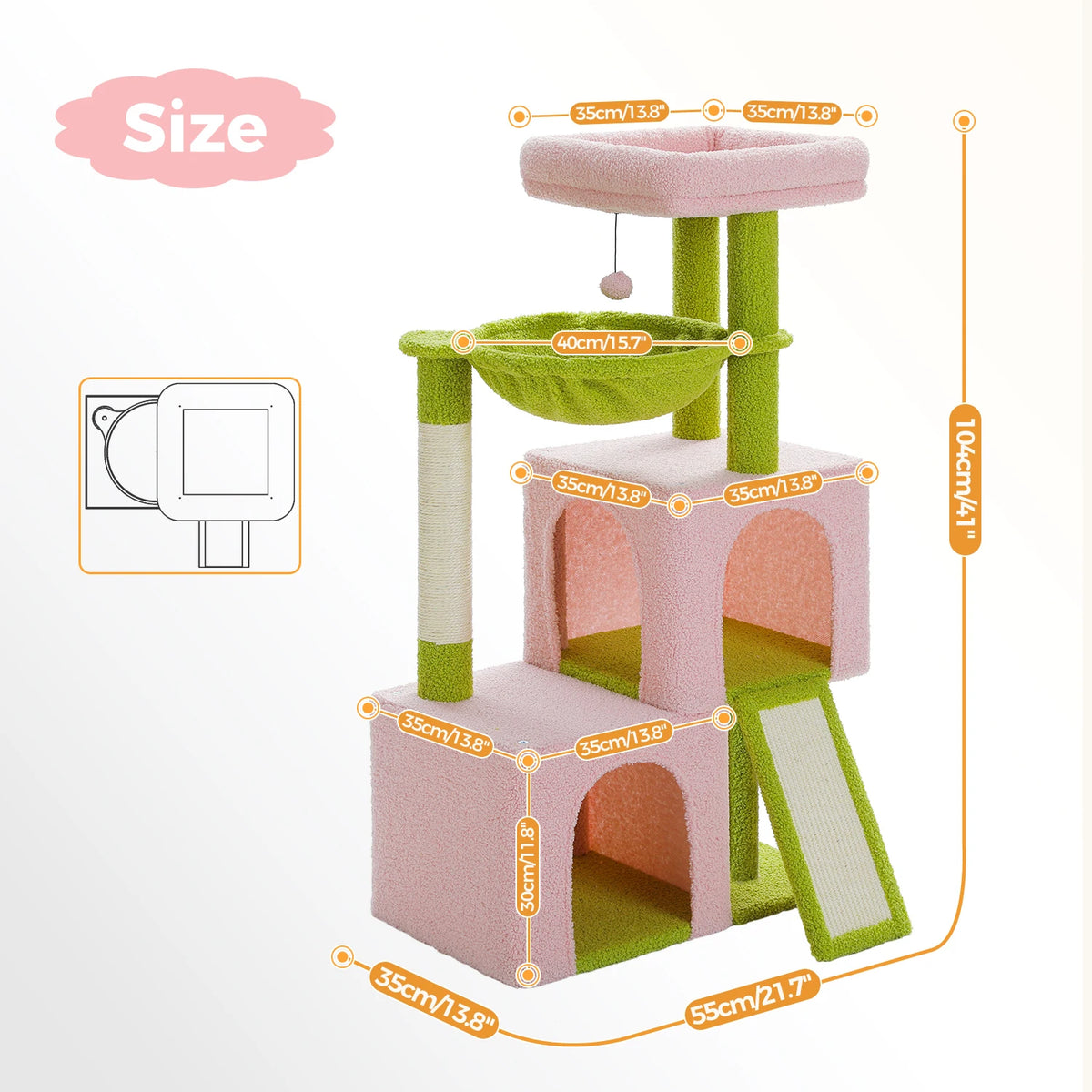 PAWZ Road Multi Level Cat Tower With Sisal Scratching Posts