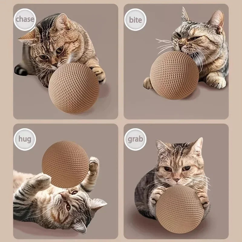 Interactive Sisal Cat Ball Toy for Scratching and Teeth Cleaning