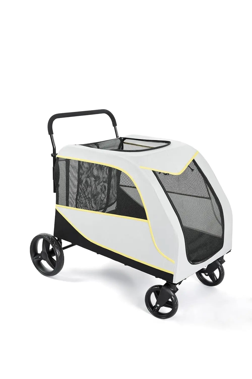 Dual Entry Dog Stroller With Secure Brake And Spacious Interior