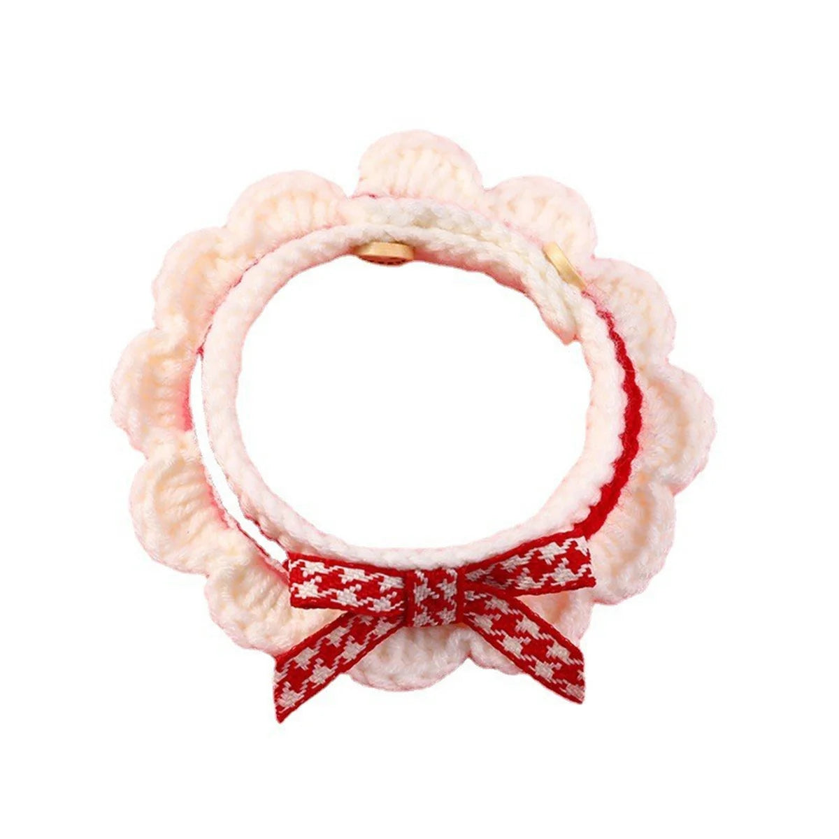 Decorative Knitted Bow Knot Collar For Kittens And Puppies