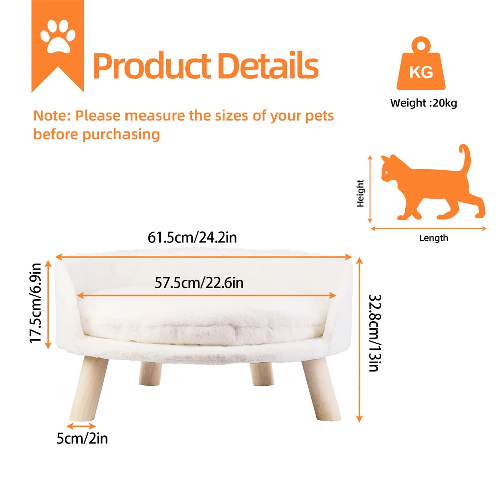 Borwart Removable Cover Padded Pet Sofa Bed With Waterproof Cushion