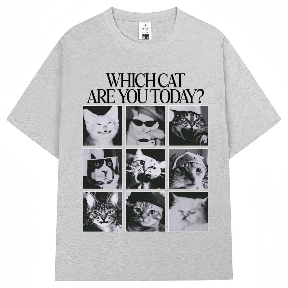 Funny Cat Meme Graphic T Shirt For Casual Everyday Wear