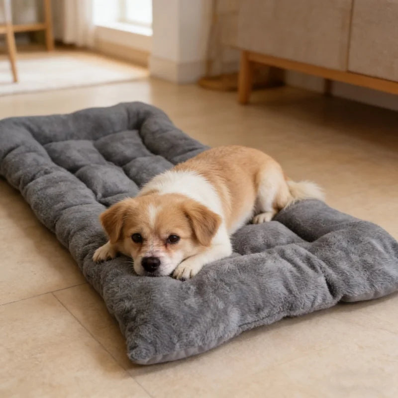 Soft Fleece Dog Bed Mat For Crates And Comfortable Rest