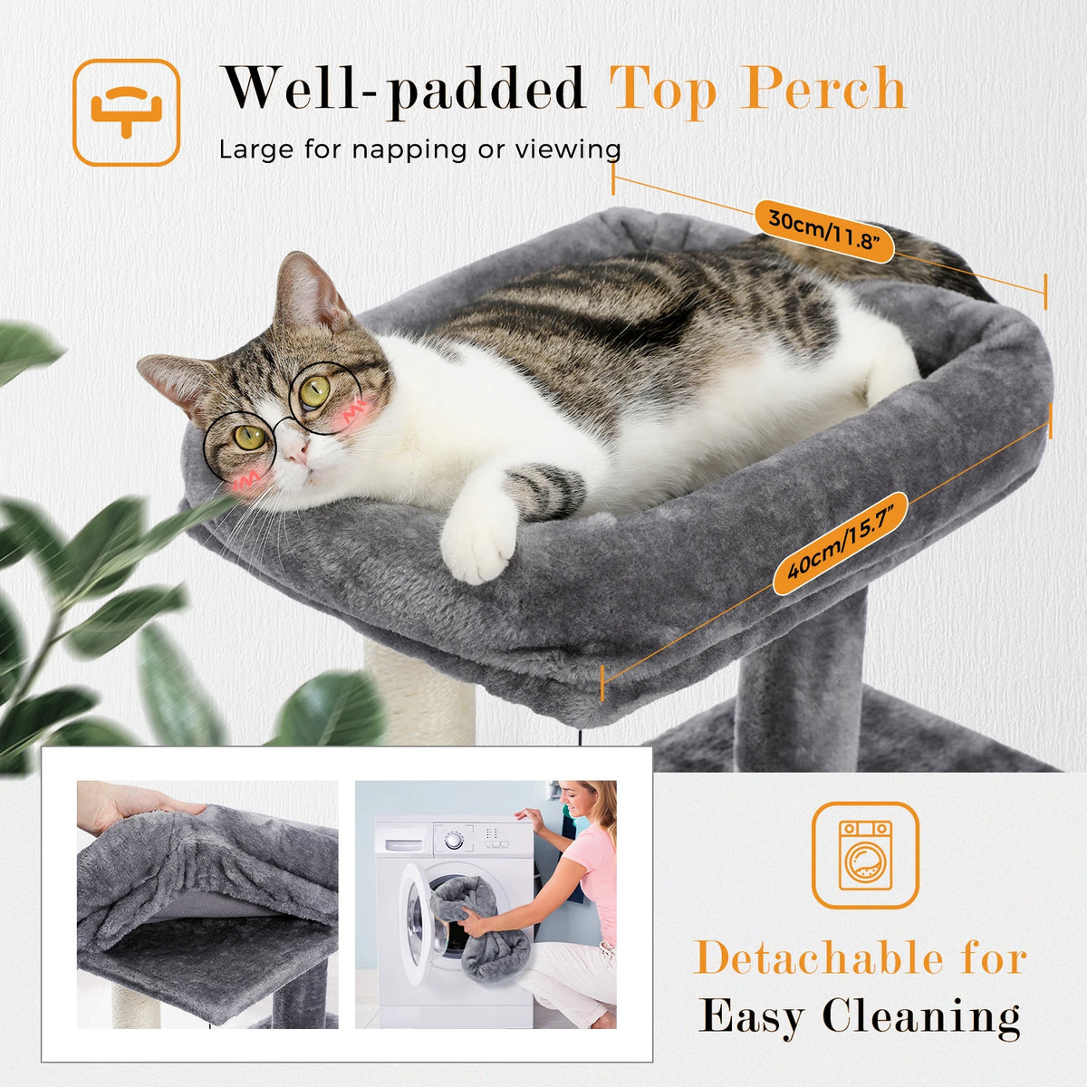 Pawz Road Cat Tower Double Condos Spacious Perch Sisal Post