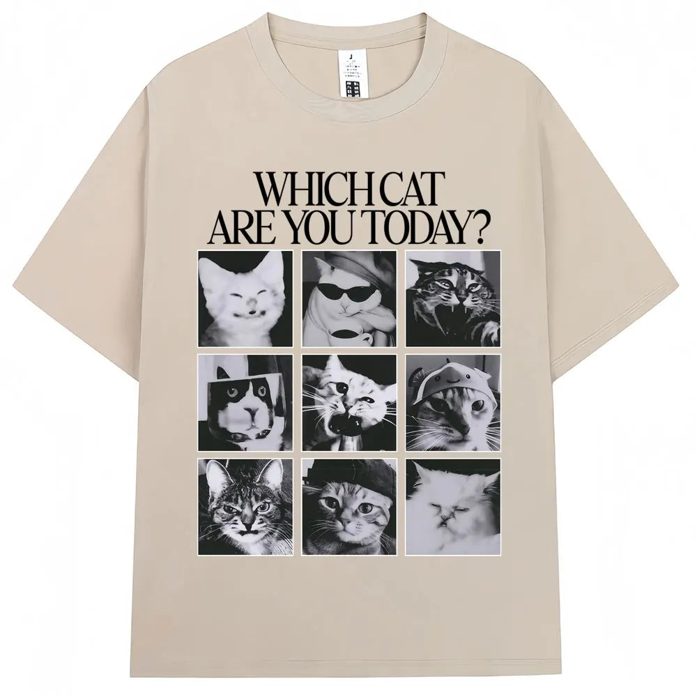 Funny Cat Meme Graphic T Shirt For Casual Everyday Wear