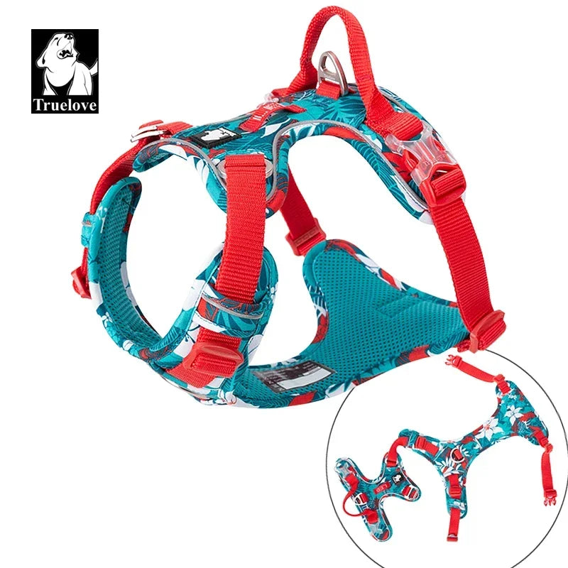 TrueLove Reflective Nylon Dog Harness With Quick Release Buckle