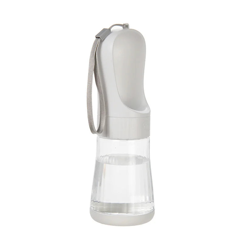 Portable Pet Travel Water Bottle With Integrated Food Container