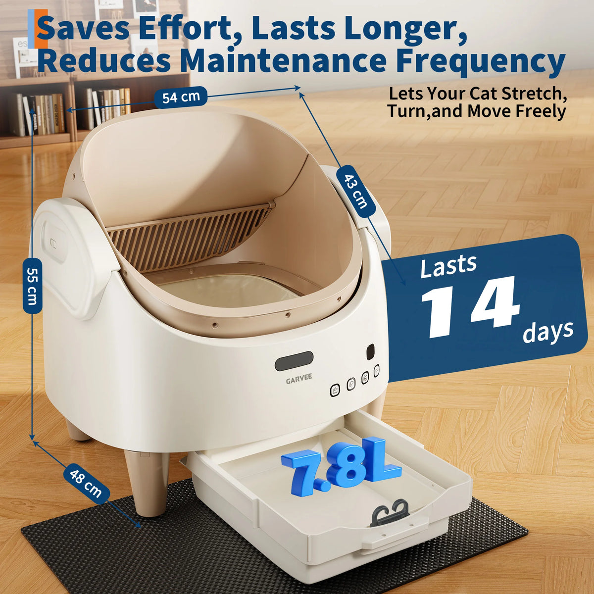 HiMISS Smart Automatic Cat Litter Box With Remote App Control