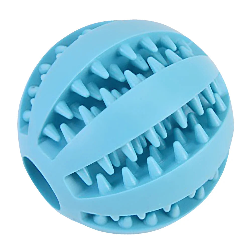 Interactive Rubber Dog Teething Puzzle Ball With Treat Dispenser
