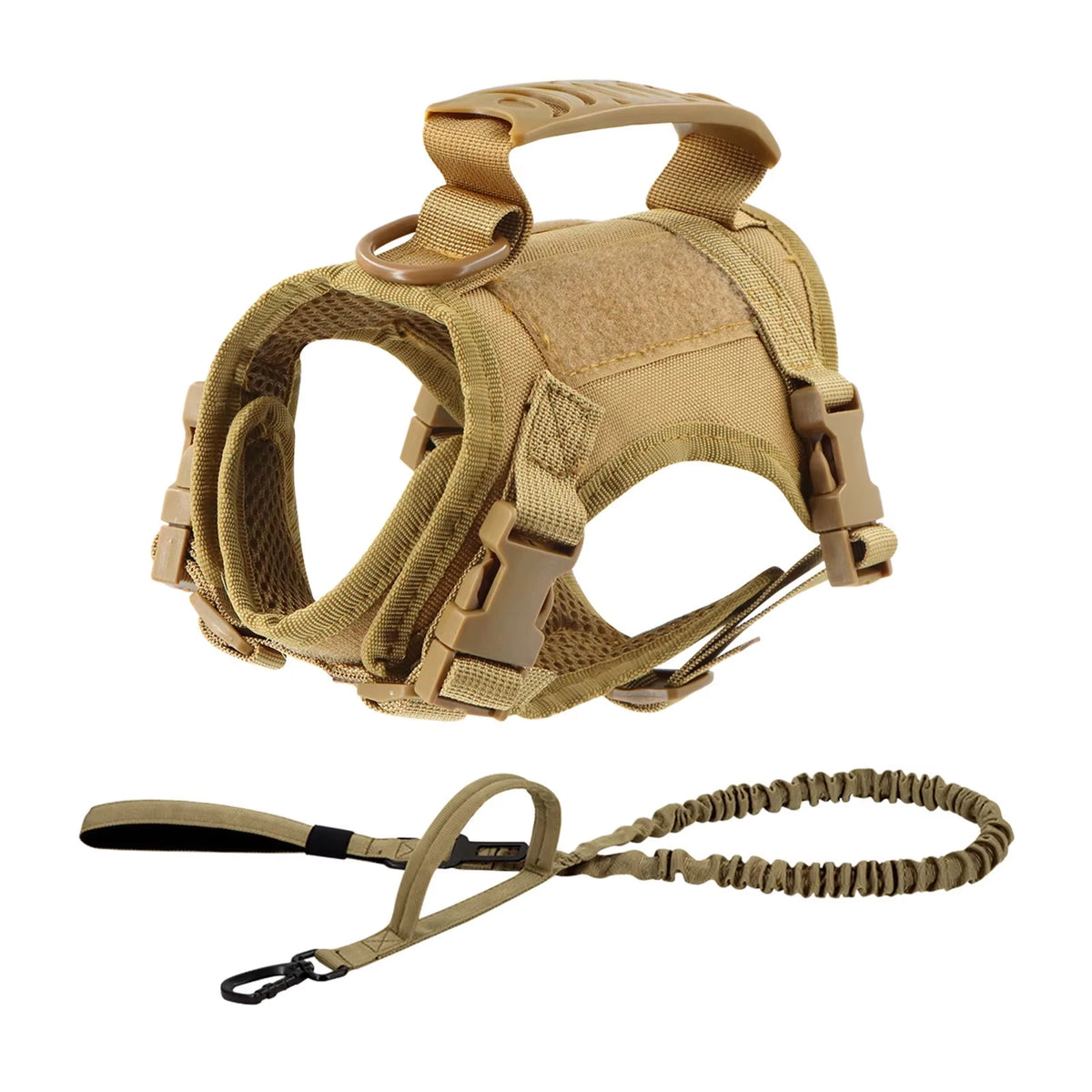 Adjustable Nylon Tactical Pet Harness And Leash Set
