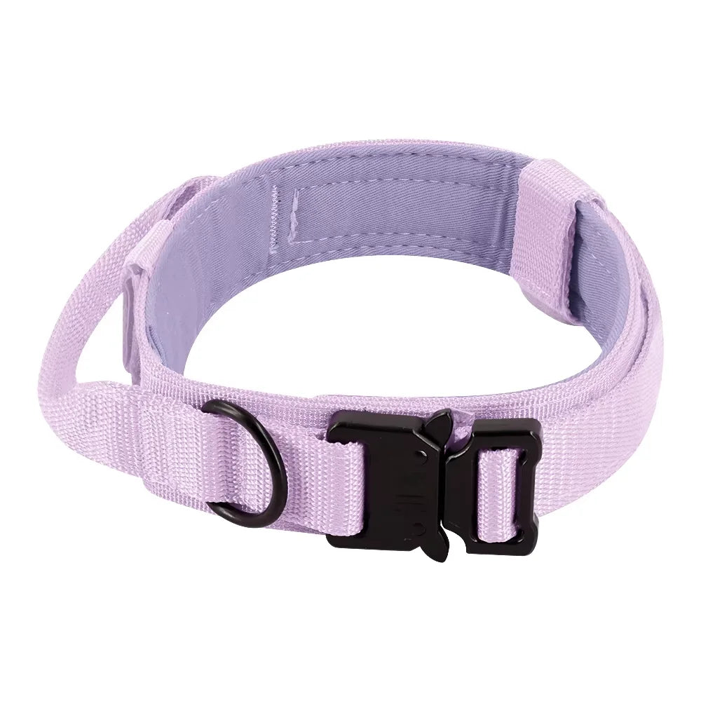 Adjustable Nylon Tactical Dog Collar And Leash Set