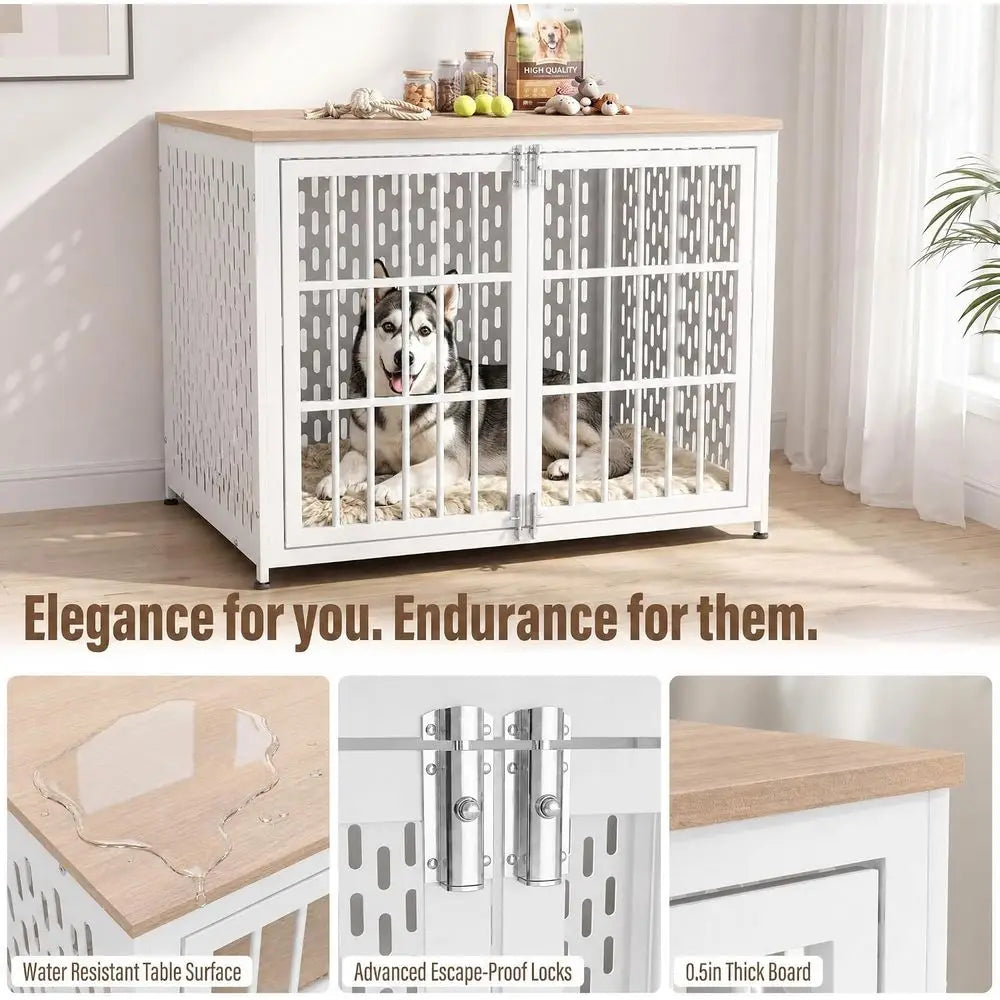 Heavy Duty Dog Crate Furniture With Indoor Decorative Table
