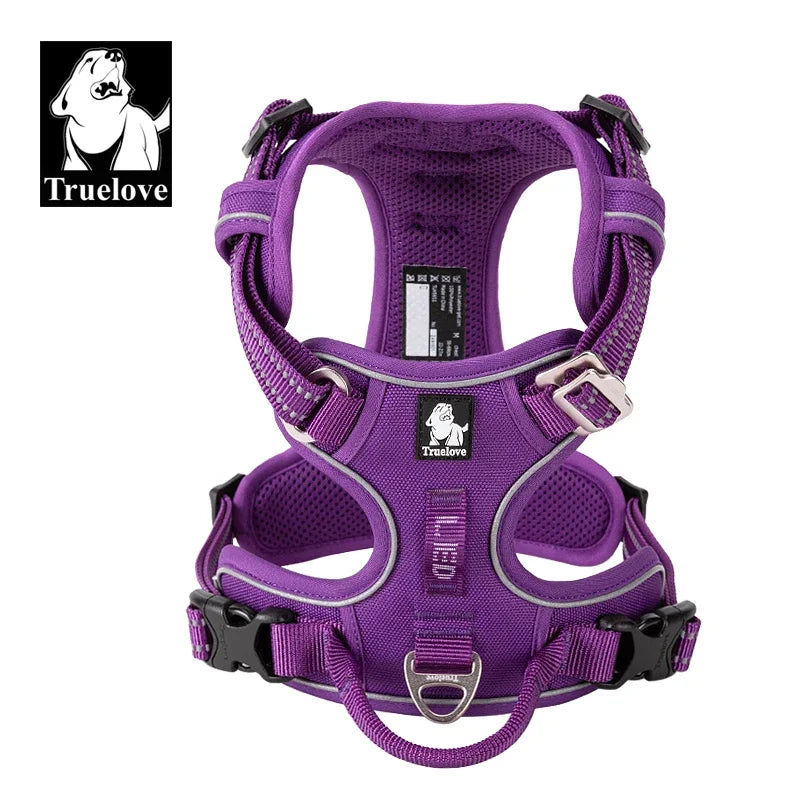 TRUELOVE Reflective Adjustable No Pull Dog Harness for Walking Safety