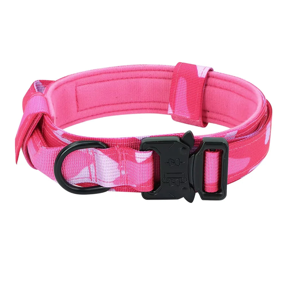 Adjustable Nylon Tactical Dog Collar And Leash Set