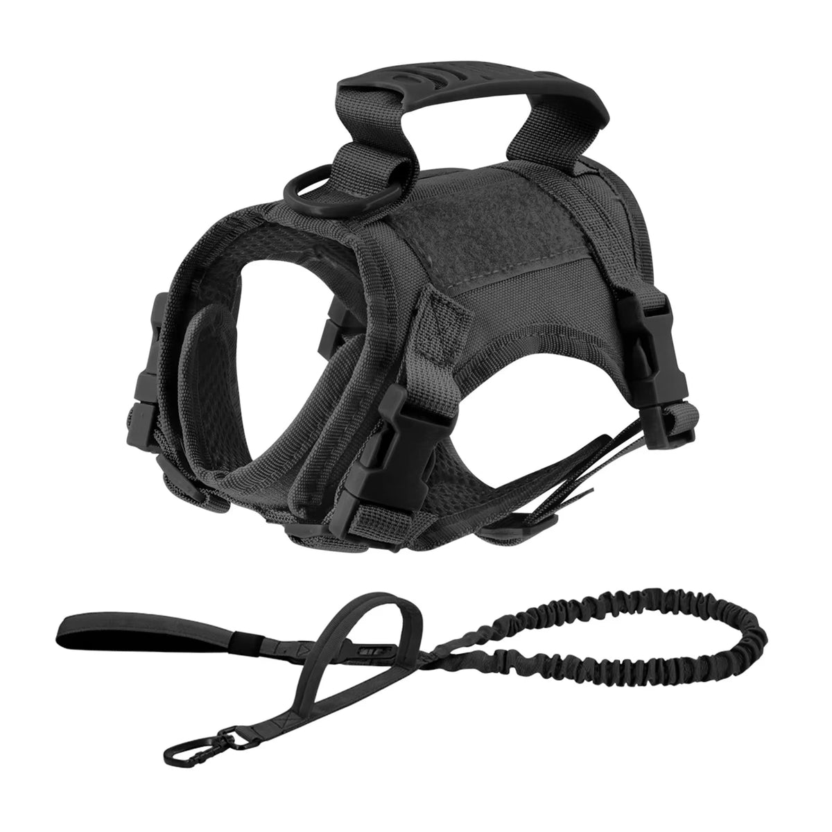 Adjustable Nylon Tactical Pet Harness And Leash Set