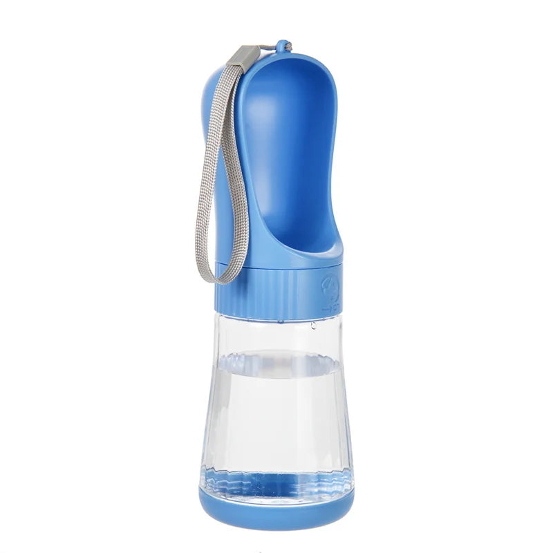 Portable Pet Travel Water Bottle With Integrated Food Container