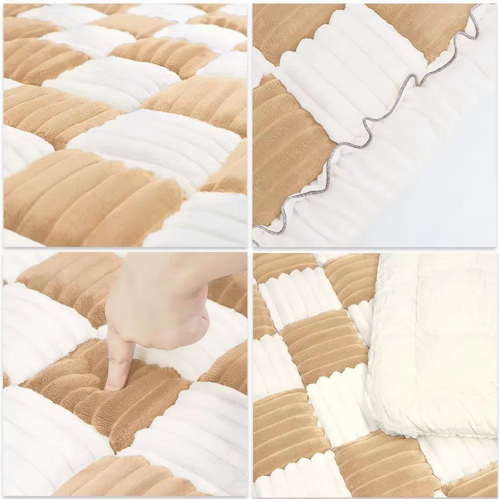 CWV Waterproof Coral Fleece Dog Bed Mat and Sofa Protector