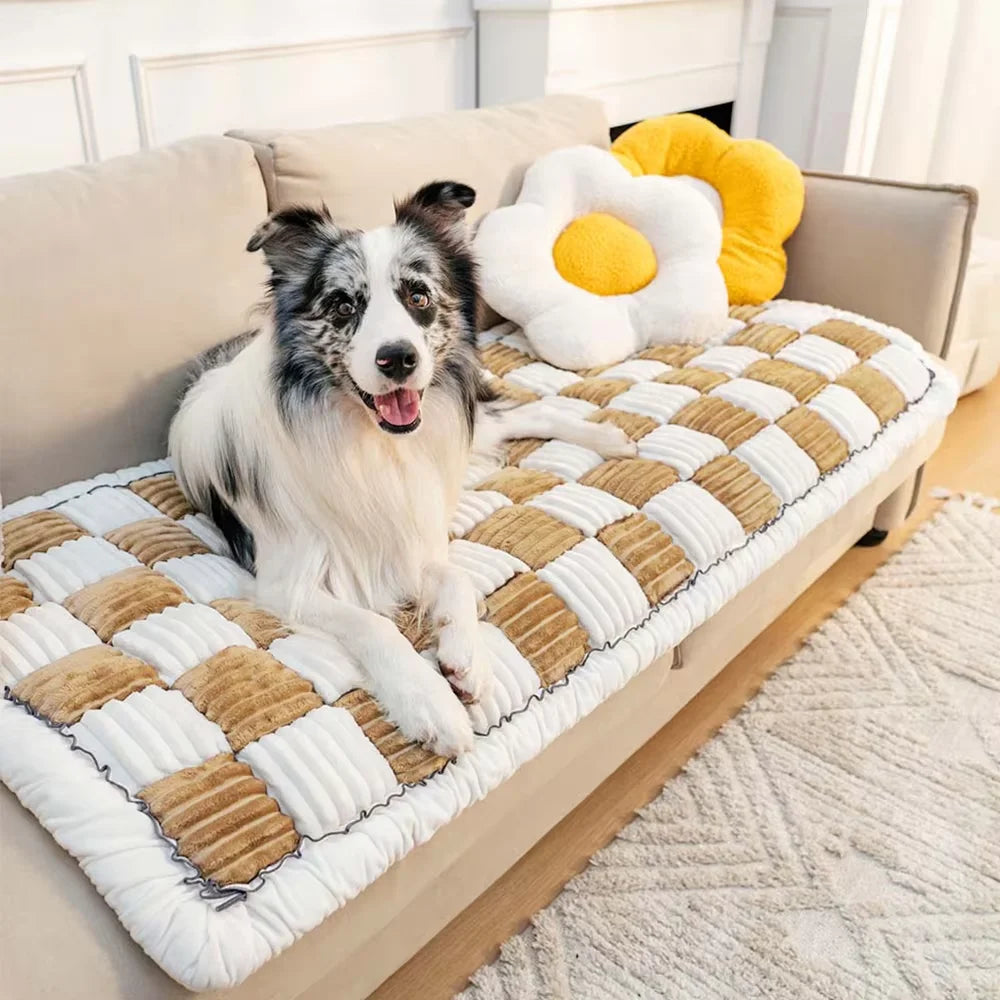 CWV Waterproof Coral Fleece Dog Bed Mat and Sofa Protector