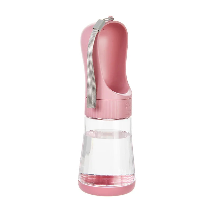 Portable Pet Travel Water Bottle With Integrated Food Container