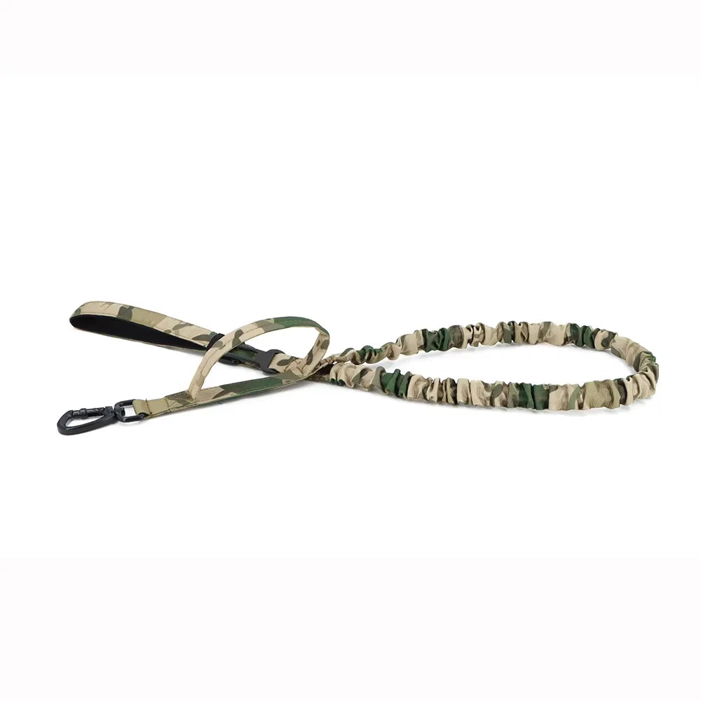 Adjustable Tactical Dog Leash Quick Release Double Handle Nylon Rope