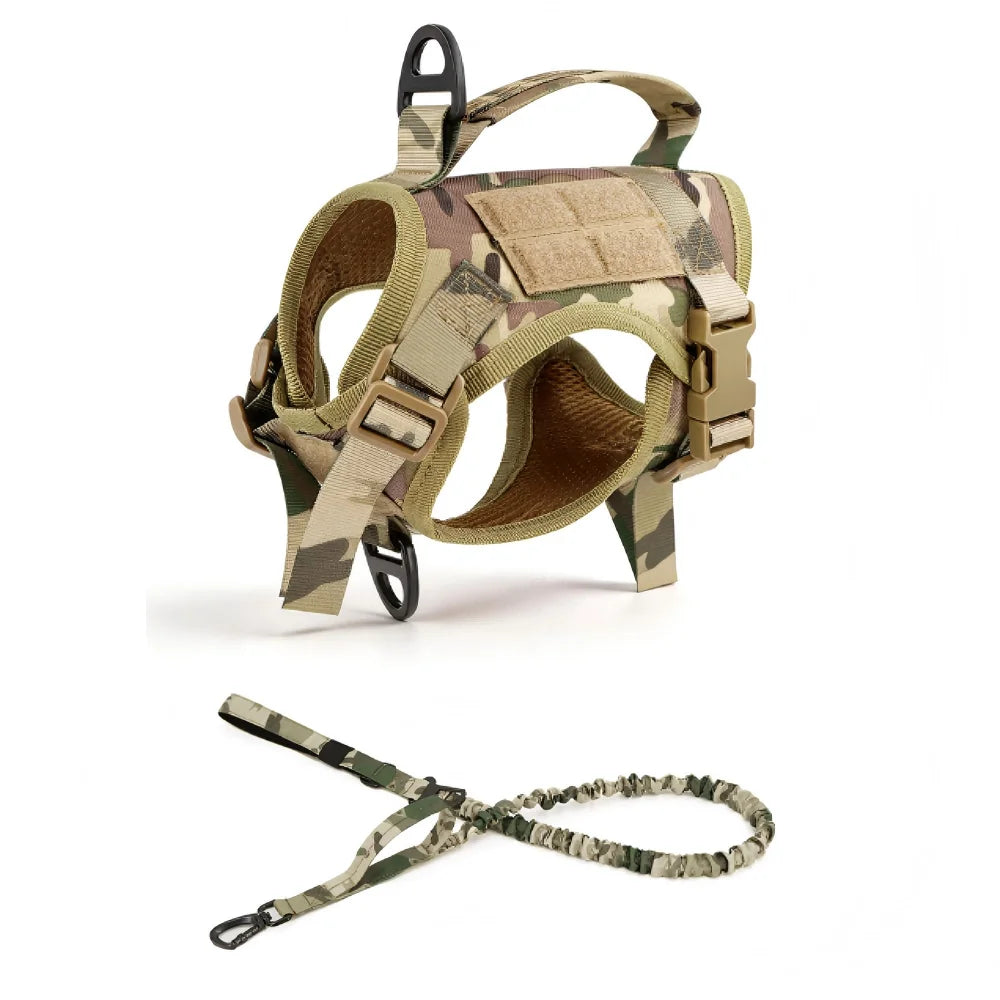 Tactical Cat Harness With Adjustable Escape Proof Mesh And Leash
