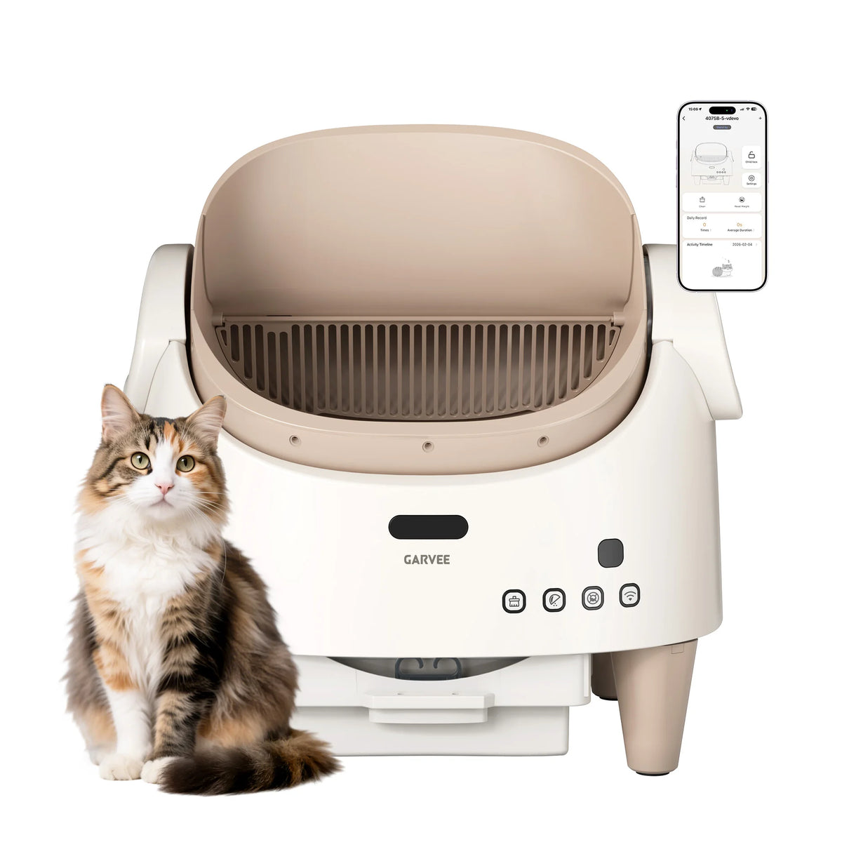 HiMISS Smart Automatic Cat Litter Box With Remote App Control