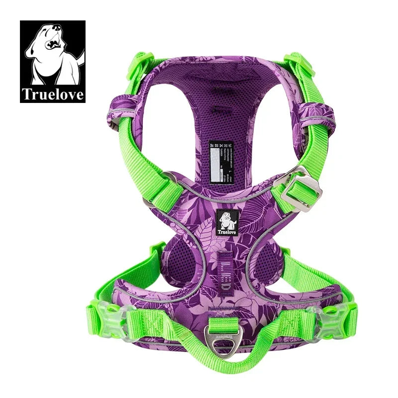 TrueLove Reflective Nylon Dog Harness With Quick Release Buckle