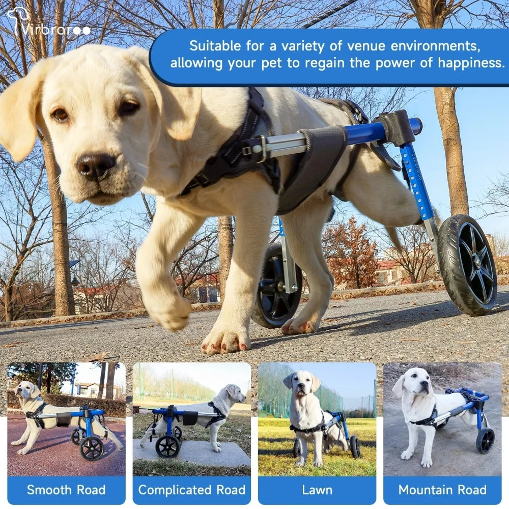 Dog Wheelchair For Back Legs With All Terrain Tires