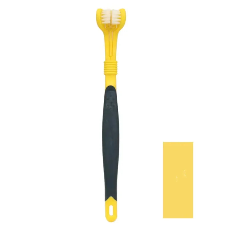 Triple Sided Pet Toothbrush For Dogs And Cats Dental Cleaner
