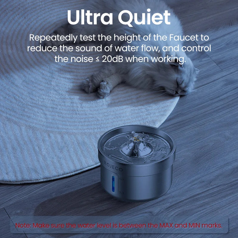 ROJECO Stainless Steel Automatic Pet Water Fountain Filters