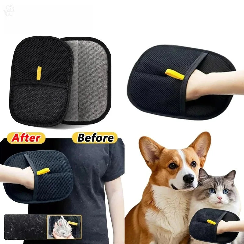 Reusable Static Pet Hair Removal Gloves For Clothes And Upholstery