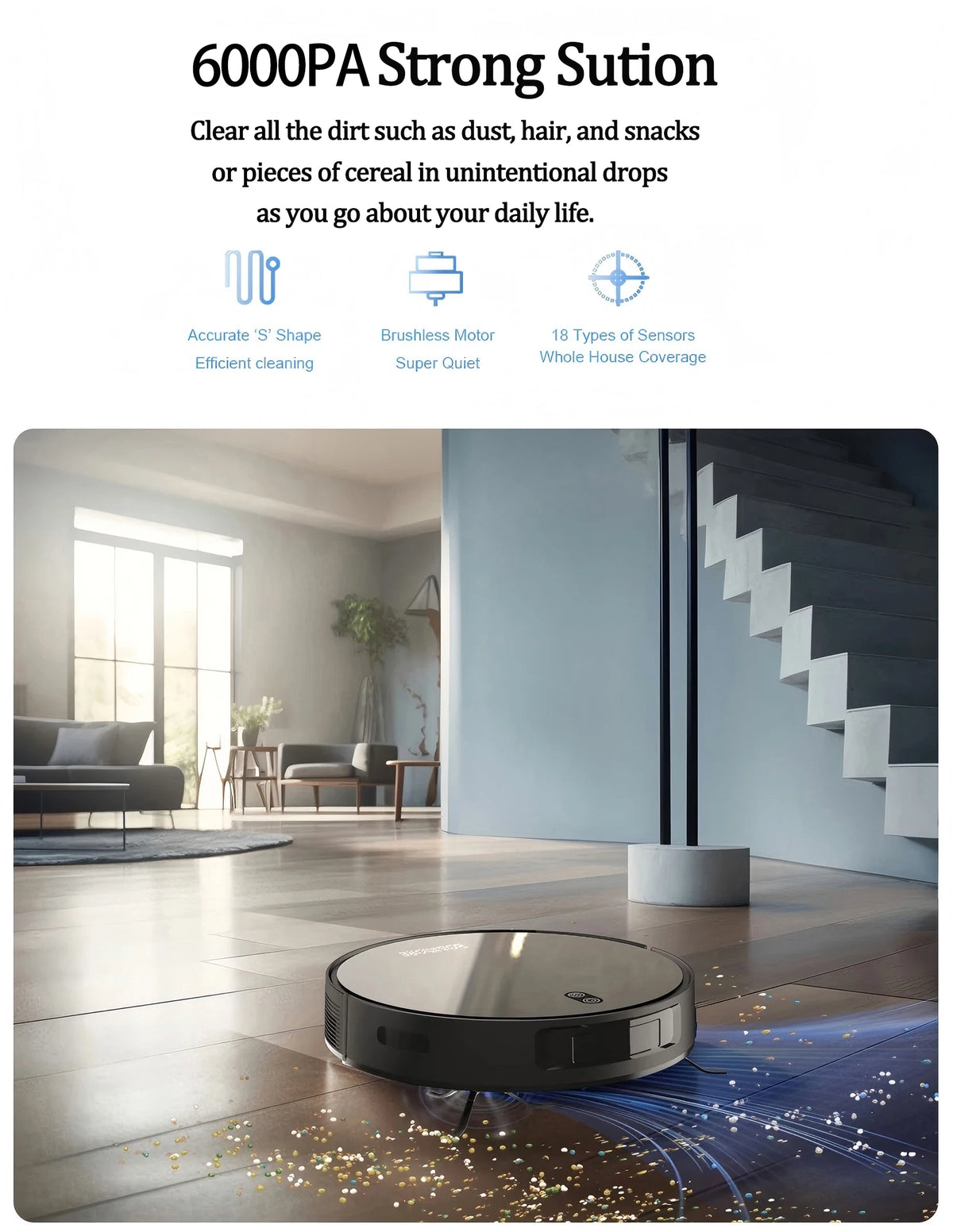 Boaimore Smart Robot Vacuum Cleaner And Mop Self Charging