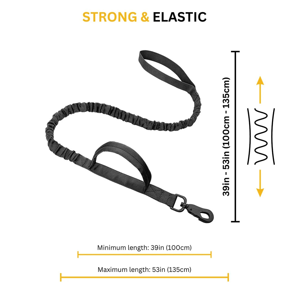 Padded Tactical Dog Harness Leash Set With Quick Release Handle