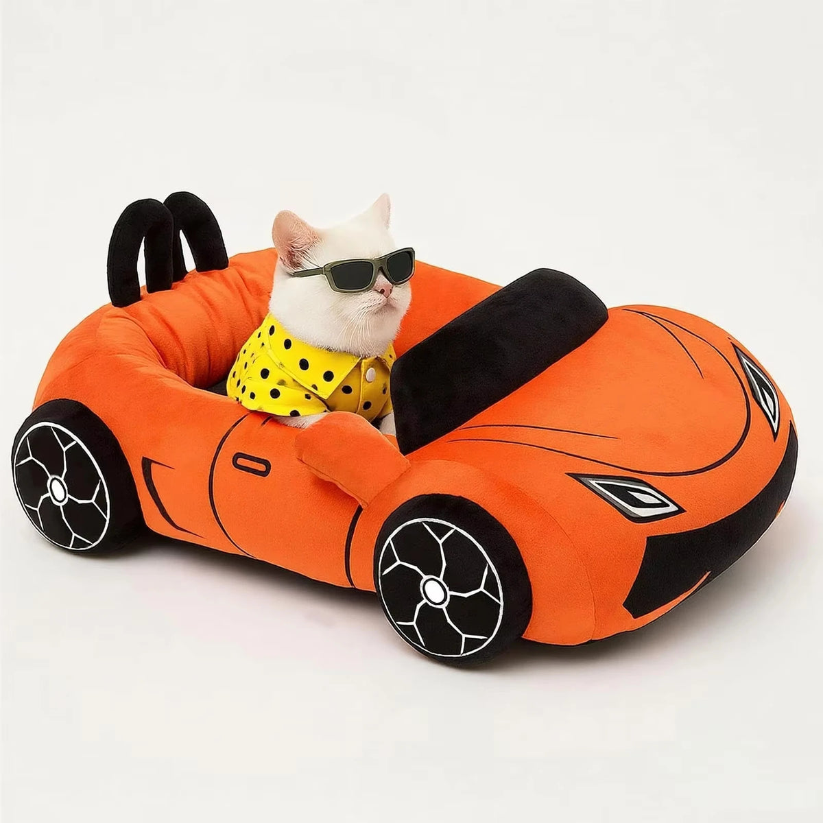 CWV Supercar Cat Bed Soft Cozy Washable Coral Fleece