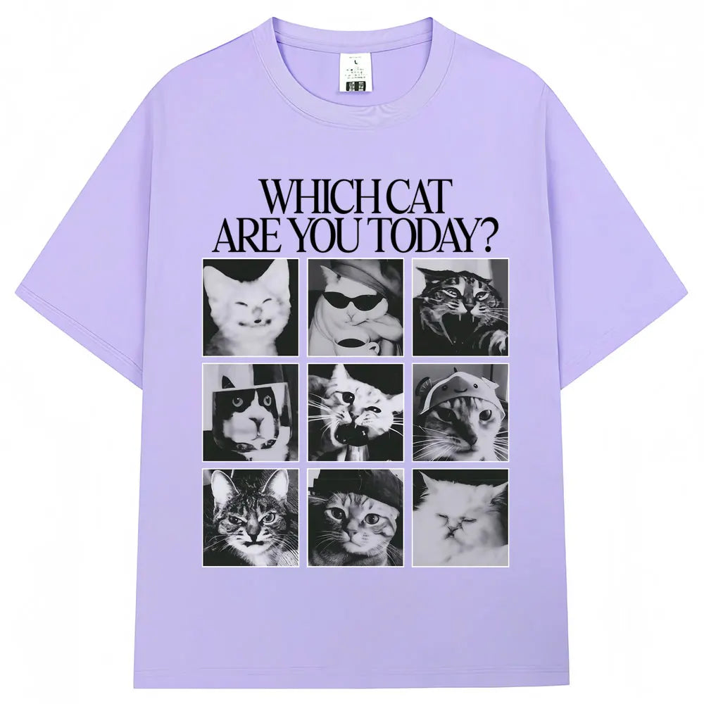 Funny Cat Meme Graphic T Shirt For Casual Everyday Wear