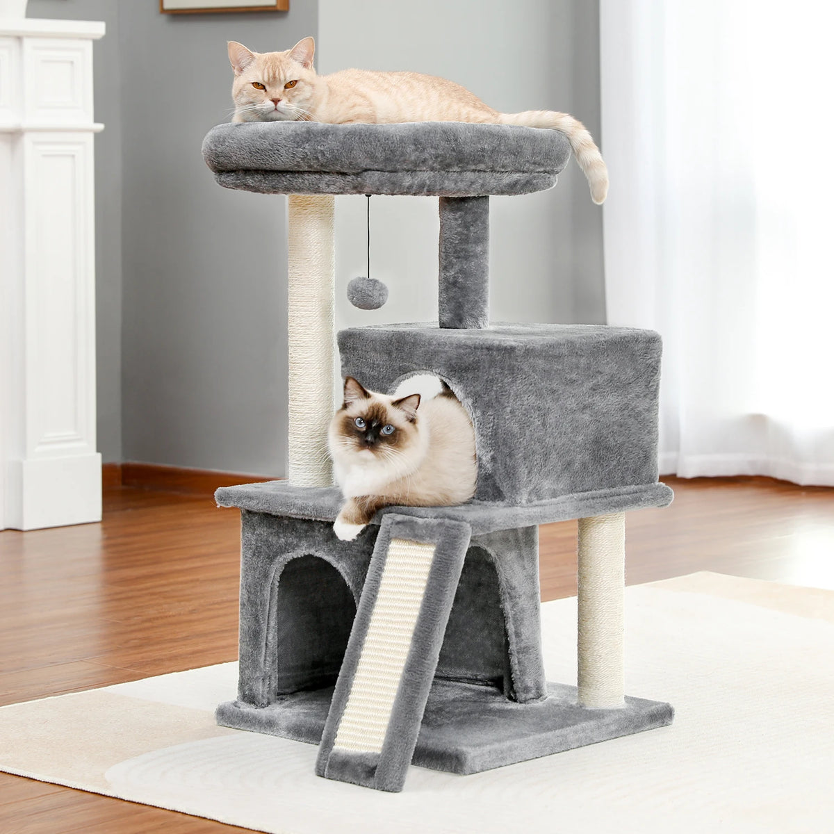 PAWZ Road Multi Level Cat Tower With Sisal Scratching Posts