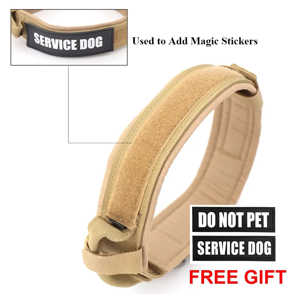Adjustable Nylon Tactical Dog Collar And Leash Set