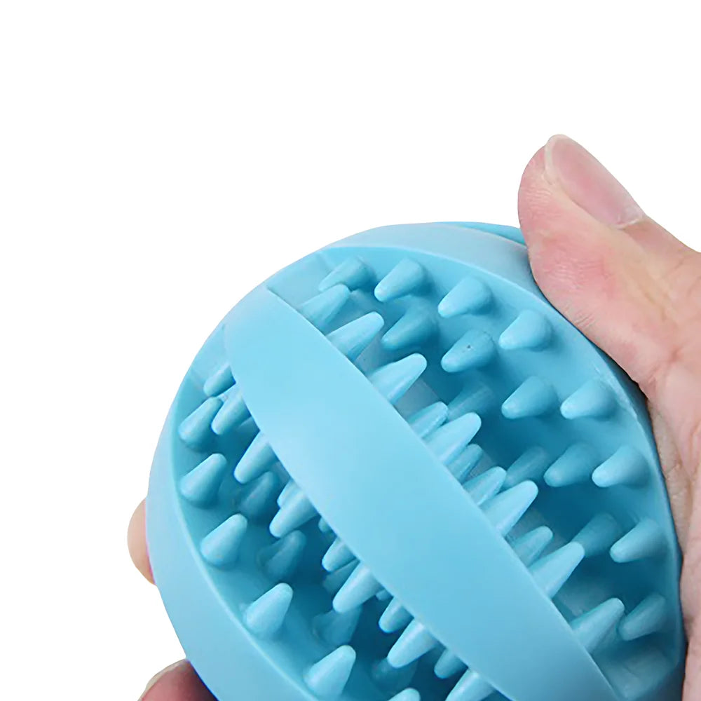 Interactive Rubber Dog Teething Puzzle Ball With Treat Dispenser