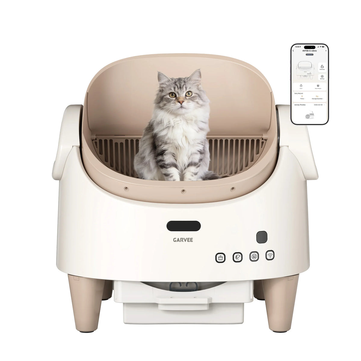 HiMISS Smart Automatic Cat Litter Box With Remote App Control