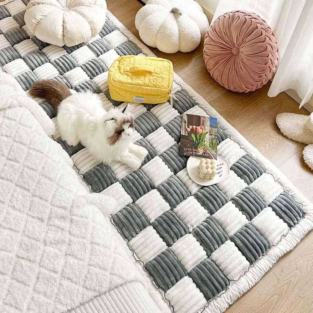 CWV Waterproof Coral Fleece Dog Bed Mat and Sofa Protector